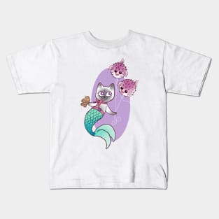 Mer-Kitty-Fun Kids T-Shirt